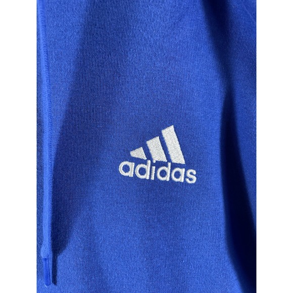 Adidas Hoodie Pullover Unisex Blue Large - Picture 2 of 11